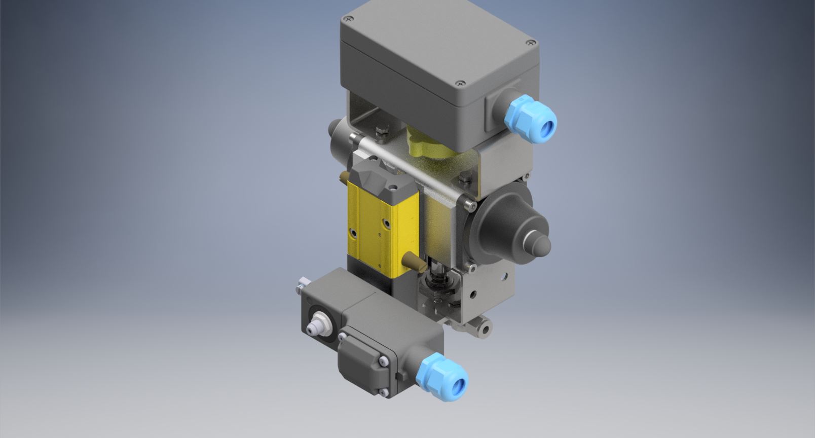 带气动执行器和3-2通阀的2通球阀